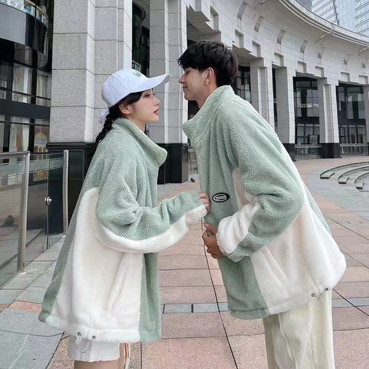 Abrigo de Polar Berber con Costuras Verde Menta para Hombre y Mujer - Image 12