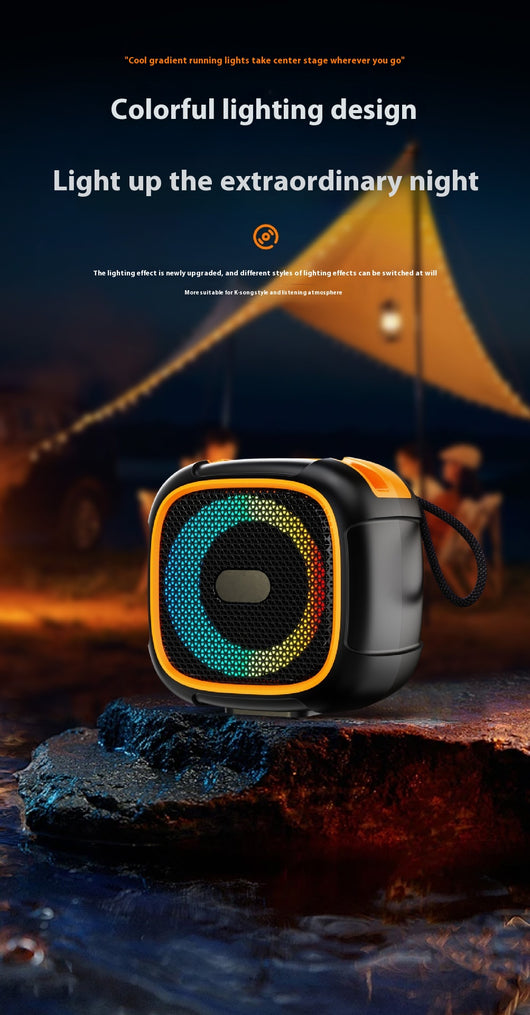 Parlante Bluetooth Portátil con Luces LED para Exteriores - Image 16