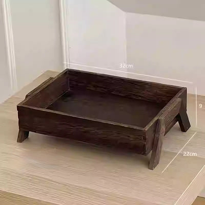 Bandeja de Almacenamiento en Madera Maciza Rectangular - Image 3