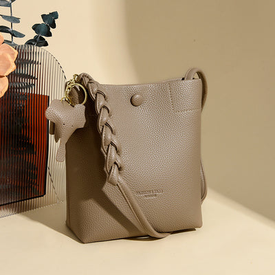 Bolso Bandolera de Cuero Suave para Celular Multicompartimento