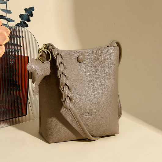 Bolso Bandolera de Cuero Suave para Celular Multicompartimento