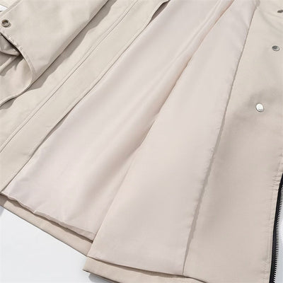 Gabardina con Cuello Parado y Cinturón para Mujer - Image 19
