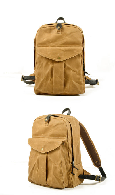 Mochila de Lona Retro con Gran Capacidad para Aventuras al Aire Libre - Image 18