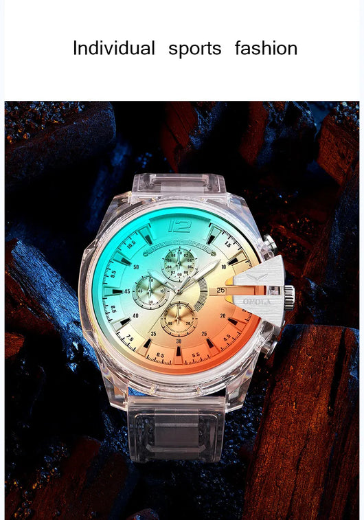 Reloj de Cuarzo Impermeable Unisex con Correa de Plástico - Image 13