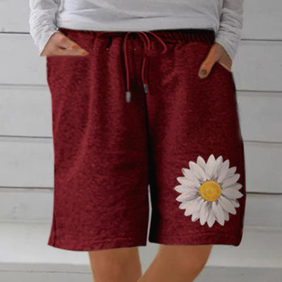Shorts Casuales Talla Grande en Algodón y Lino con Estampado - Image 3