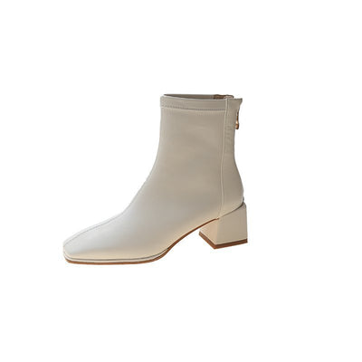 Botas Martin de Invierno con Forro Cálido - Estilo Coreano Cuadrado - Image 6