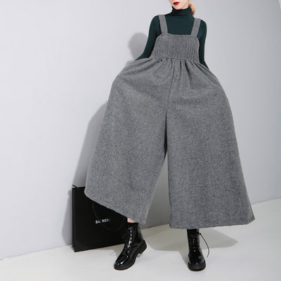 Pantalón Ancho Plisado con Tirantes Ajustables - Diseño Oversize Primavera Verano - Image 9