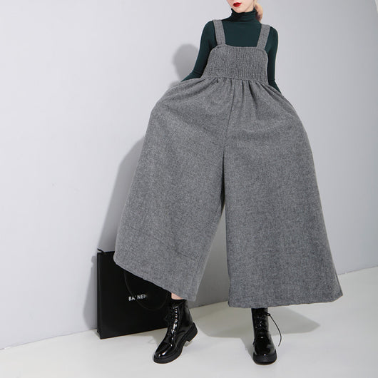 Pantalón Ancho Plisado con Tirantes Ajustables - Diseño Oversize Primavera Verano - Image 9