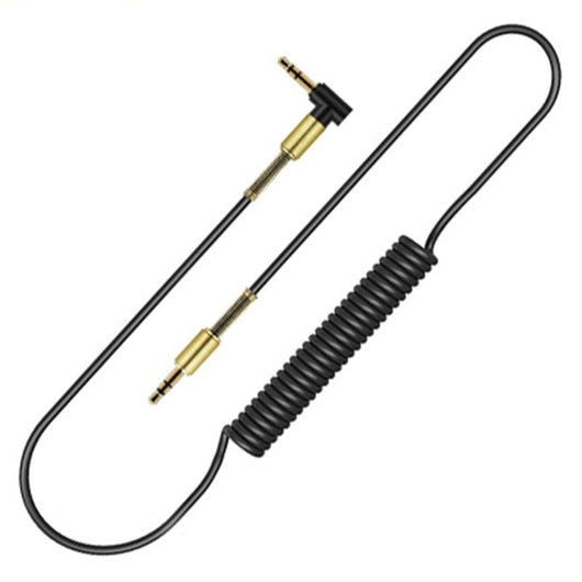 Cable de Audio Auxiliar Retráctil 3.5mm con Codo de Resorte para Auto - Image 3