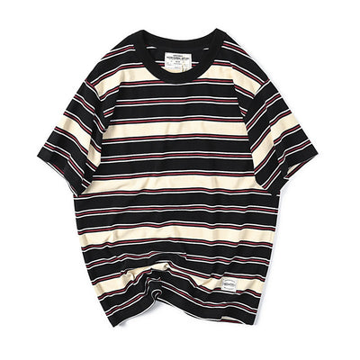 Camiseta Manga Corta a Rayas para Hombre - Algodón Premium - Image 22