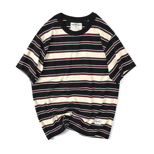 Camiseta Manga Corta a Rayas para Hombre - Algodón Premium - Image 22
