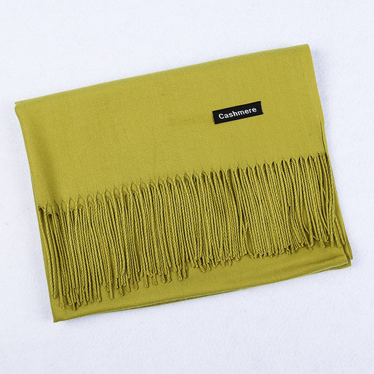 Bufanda de Cashmira Artificial Liso para Mujer 220g - Chal Cálido y Elegante - Image 27
