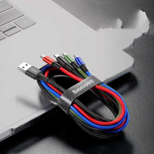 Cable de Datos Múltiple 4 en 1 para Celulares