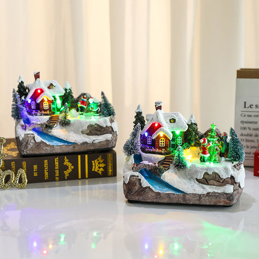 Adorno Musical Navideño Giratorio con Luz Luminosa en Resina - Image 22