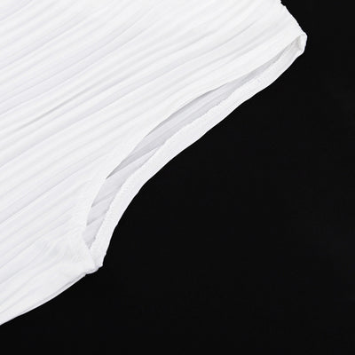 Conjunto Elegante Mujer: Pantalón Plisado Blanco y Playera Cuello Redondo - Image 14