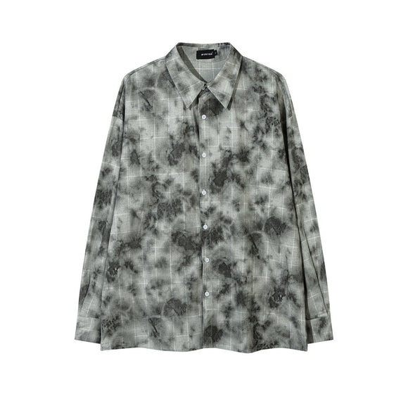 Camisa Suelta Tie-Dye Tinta para Hombre - Estilo Fresco y Moderno