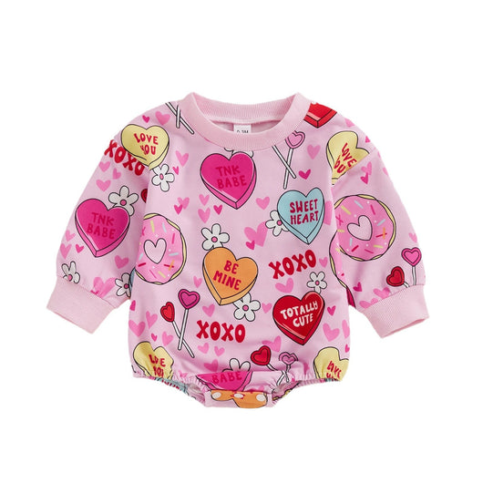 Jumpsuit Infantil con Estampado de Corazones y Mangas Largas - Image 5