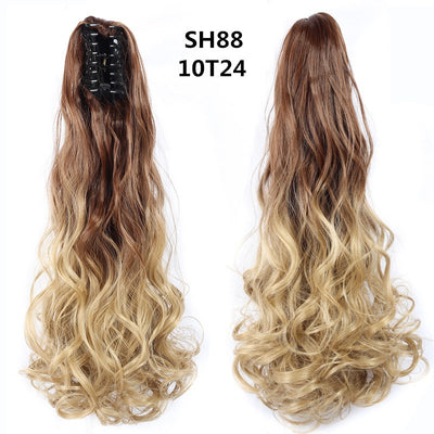 Clip Extensión de Cabello Rizado Multicolor con Cola de Caballo - Image 13