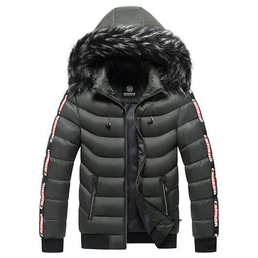 Abrigo Acolchado con Capucha Estilo Coreano para Hombre Otoño-Invierno - Image 8