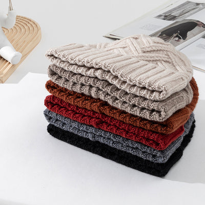 Gorro de Lana Gruesa Tejido para Otoño e Invierno - Image 4