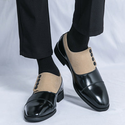 Zapatos de Cuero Slip-On con Punta Redondeada para Hombre - Image 3