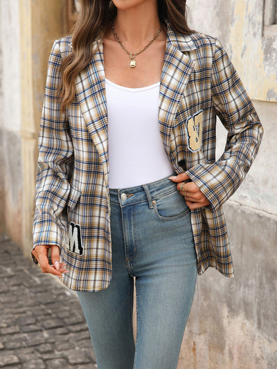 Blazer Cuadros Estilo Universitario para Mujer - Image 19