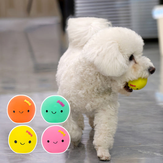 Juguete de Látex para Perros Pequeños y Medianos con Sonido - Huevo Multicolor