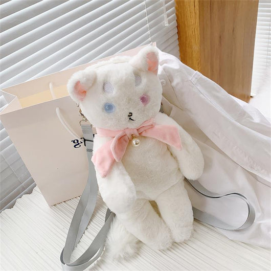 Mochila Infantil con Diseño de Gato Peluche y Bolsillo para Celular - Image 7