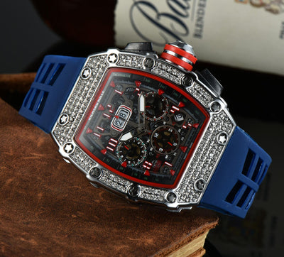 Reloj de Lujo para Hombre con Diseño Calavera y Cristales Brillantes - Image 4