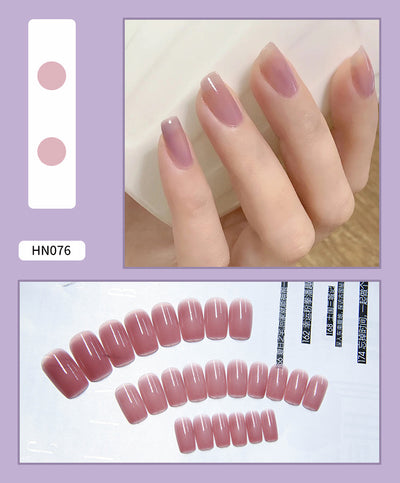 Uñas Postizas Decoradas Adhesivas - Diseño Profesional Listo para Usar - Image 74