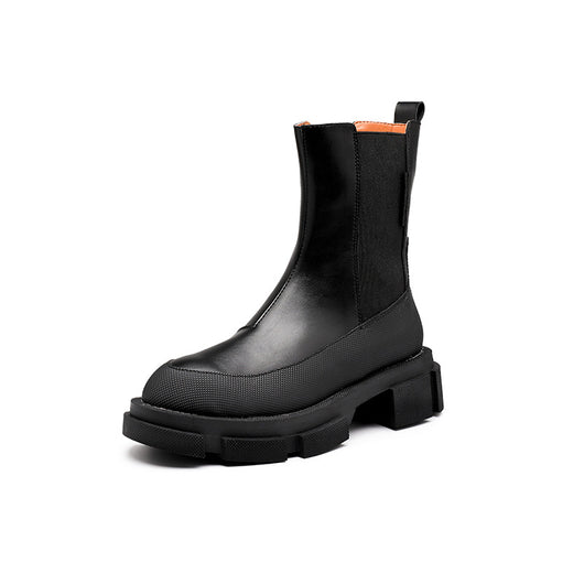 Botas Cortas de Invierno Estilo Británico - Diseño Locomotora Elegante - Image 5