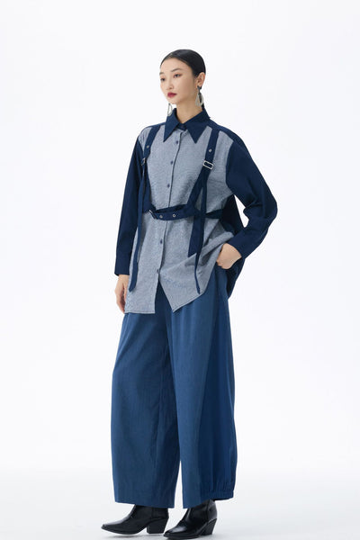 Blusa Sofisticada con Tirantes y Contraste de Colores para Mujer - Image 12