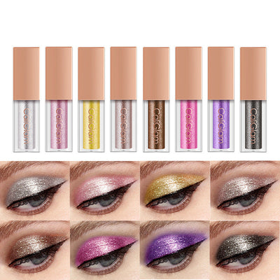Set de 8 Sombras Líquidas Perladas Multicolor con Brillo para Ojos - Image 2