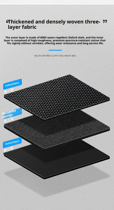 Cinturón de Trabajo Multifuncional con Bolsa de Herramientas - Tela Oxford Resistente para Alturas - Image 17