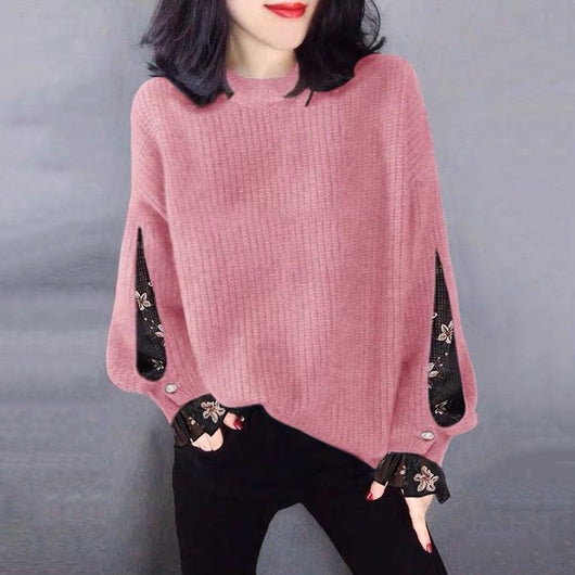Suéter Pullover Tejido con Cuello Redondo y Mangas Largas - Image 7
