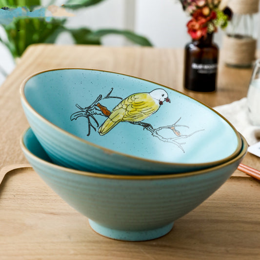 Tazón de Cerámica Artesanal para Ramen Estilo Japonés