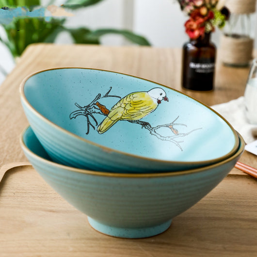 Tazón de Cerámica Artesanal para Ramen Estilo Japonés