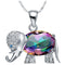 Elephant Gem Set Colorful Jewelry Pendant