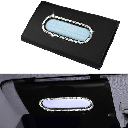 Dispensador de Pañuelos para Auto en Cuero PU Crystal - Colgante Universal - Image 8