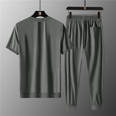Camiseta Deportiva Hombre Talla Grande Cuello V Seda de Hielo Manga Corta - Image 14