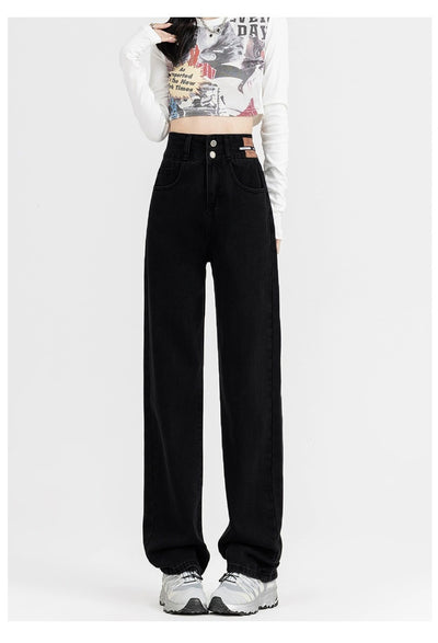 Jeans Anchos Forro Polar Térmico Efecto Adelgazante para Mujer - Image 23