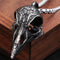 Collar Vintage Calavera de Cuervo para Hombre - Diseño Versátil