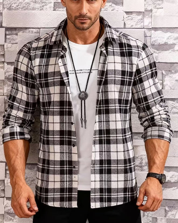 Camisa Casual de Cuadros para Adolescentes