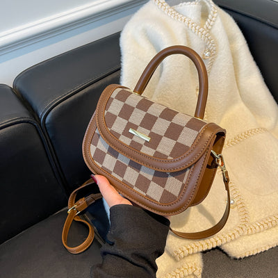 Bolso Diario para Mujer con Estampado Cuadros - Diseño Versátil y Funcional - Image 5