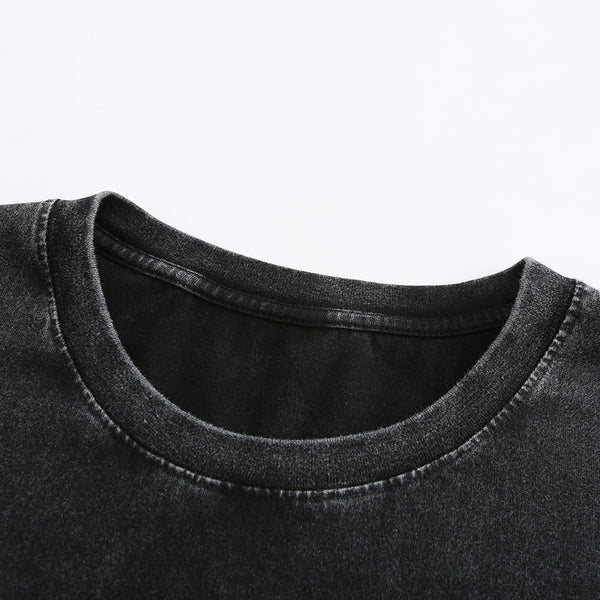 Camiseta Hombre Algodón Manga Corta Diseño Vintage Cuello Redondo