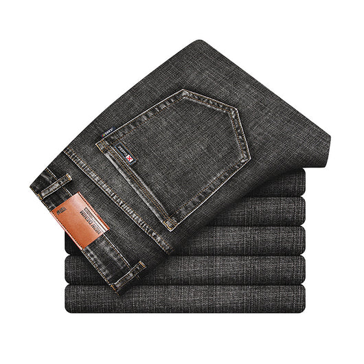 Jeans de Cintura Alta Elásticos para Hombre - Corte Recto Clásico - Image 3