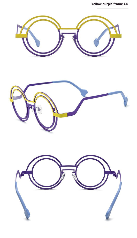 Gafas Redondas de Titanio Puro Ultraligeras Multicolor - Image 12
