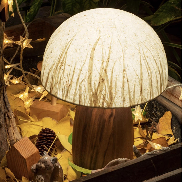 Lámpara de Setas Artesanal Estilo Japonés - Luz Ambiental