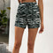Pantalón Estampado Leopardo Cintura Alta Elástico Ajustable