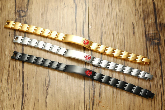 Pulsera Magnética de Acero Titanio para Hombre - Diseño Médico Negro - Image 9